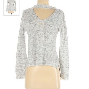 Light Gray Sweater with Cutout